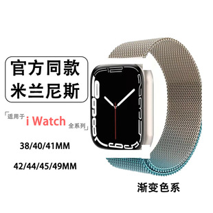 Подходит для ремешка Apple iwatch Watch Milanis из нержавеющей стали, магнитная Металлическая петля s98765, ремешок с трансграничным покрытием