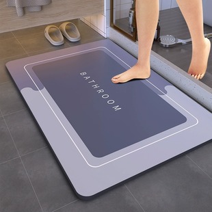 Modern Simple Diatom Mud Floor Mat Bathroom Strong Absorbent Dirty Resistant Easy-care Non-slip Foot Mat Household Bathroom Door Mat