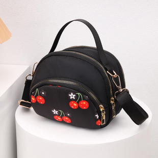 New Multi-layer Small Bag All-match Nylon Single-shoulder Multi-layer Crossbody Handbag Mini Mobile Phone Bag Casual Women's Bag