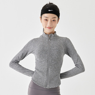 Sports coat autumn and winter New breathable knitted fitness clothes yoga running aerobics top slim slimming yoga clothes