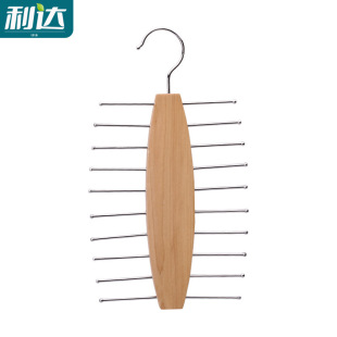 Cross-border e-commerce source manufacturers wooden tie rack silk scarf wardrobe finishing storage rack smooth seamless belt