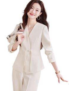 2024 Autumn New Style Elegant Ancient Suit Suit suit Work Clothes Chinese Style Hanfu Buckle Suit Top Women