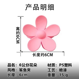 Cross-border Amazon frosted flower hair clip hair accessories back head coil hair sweet five petal flower hair grab female temperament wholesale