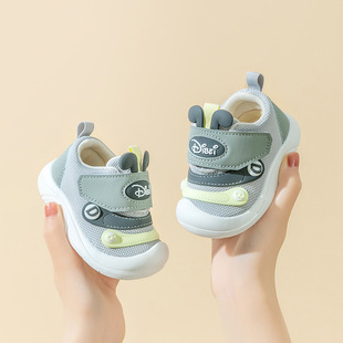 Brammel spring and autumn baby shoes non-slip toddler shoes men's breathable cartoon mesh soft bottom baby shoes women wholesale