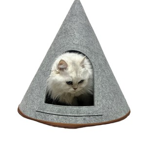 Cross-border felt tent cat nest wear-resistant and scratch-resistant four-season universal indoor outdoor semi-enclosed cat house villa