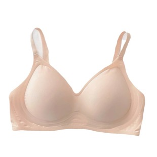 Women's Summer Thin Breathable Large Chest Small Seamless Comfortable Bra without Steel Rings