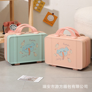 Vintage Bottle Like Suitcase Custom Luggage New 14-inch Cosmetic Case Cute Small Suitcase Storage Bag
