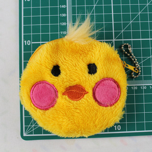 New Arrival Arctic Fleece Round Coin Purse Cartoon Animal Storage Bag Children's School Bag Plush Pendant Toy Storage Bag