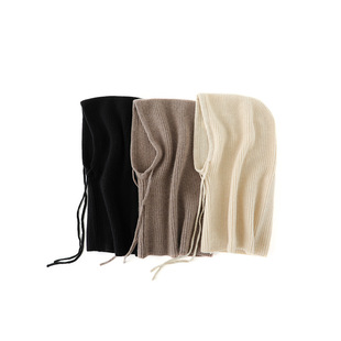 2024 high-end cashmere hat scarf women's autumn and winter new fashion warm hooded wool knit hat