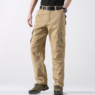 Men's Casual Pants Spring Three-dimensional Pocket Straight Pants Outdoor Multi-Pocket Men's Caught Pants Men's Caught Pants