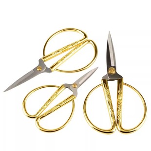 Longfeng Scissors Handmade Cut Stainless Steel Thad Scissors Opening Wedding Festive small size Scissors Home Vintage Scissors