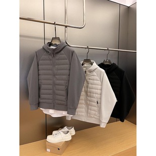 Winter New Fashionable Lightweight Cotton-padded Clothes Men's Loose All-match Casual Hooded Solid Color Stitching Couple's Jacket for Men