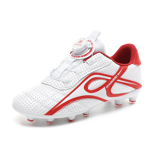 2025 Cross-Border New Low-Top Kidsren's Swivel Buckle Football Shoes Student Long Spikes Broken Spikes Grass Game Training Shoes
