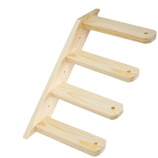 Simple wooden cat climbing rack wall-mounted hemp rope cat stairs cat wall solid wood cat scratching post toy climbing stairs