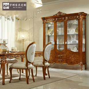 Alexander Furniture European Solid Wood Dining Table and Chair Combination Rectangular Neoclassical Retro Luxury Small Apartment Dining Table