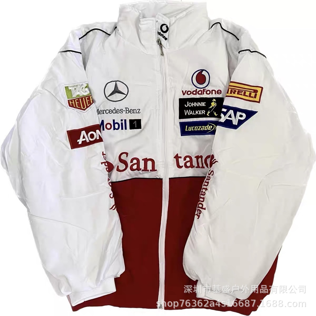 F1 poyga kostyumi kashta tikilgan jiket barcha uslublar retro mototsikl velosiped kiyimi beysbol kiyimi paxta qo'shilgan f1 kurtka buyurtma asosida tayyorlash mumkin