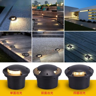 Side-emitting led underground lamp embedded floor lamp outdoor waterproof garden lamp outdoor Villa underground lamp step lamp