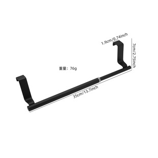 in stock Hanging Stainless Steel Towel Rack Non-perforated Towel Bar Bathroom Single-pole Towel Rack Cabinet Door Hanging Rack