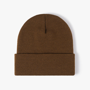 Beanie Hat Men's and Women's Winter Hat Soft Warm Neutral Turn-up Beanie Hat Knitted Skull Cap Cuff Knitted Hat