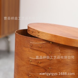Wooden Extra Large Storage Box Thick Edition Gift Packaging Box with Lid Household Floor-mounted Trash Can Dirty Clothes Wooden Box