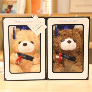 Doctor Hat Bear Doll Doctor Bear Plush Toy Graduation Bear Doll Teddy Bear Graduation Commemorative Gift