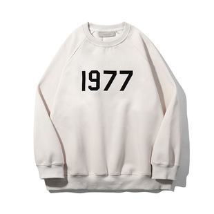 Многострочный свитшот FEAR OF GOD ESSENTIALS 1977, американская свободная толстовка с круглым вырезом, уличная мода для мужчин и женщин