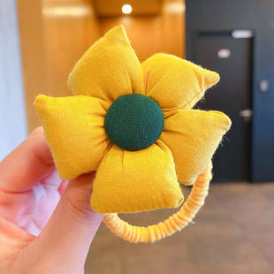 Tie Rope Internet Celebrity Explosions Children's Hair Ring Not Hurts Foreign Style Flower Fashion Ponytail Headwear Girls' Tie Hair Accessories