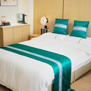 Hotel Luxury Bed Tail Towel Hotel Bed Bedding Home Homestay European-style Simple Light Luxury Bed Cover Cushion