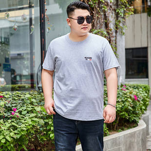 2025 new short sleeve T-shirt men's plus size 300kg fat fat man large loose casual base shirt wholesale coat