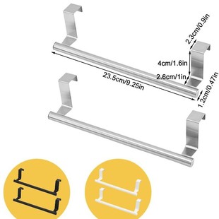 Kitchen Hook Punch-free Hanging Rod Kitchen Storage Rack Slipper Spoon Rack Stainless Steel Hook Wall-mounted Storage