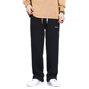 High Street Casual Pants Men's Autumn Thin Draping Loose Straight Long Pants 2024 New Trendy Fashion Sweatpants
