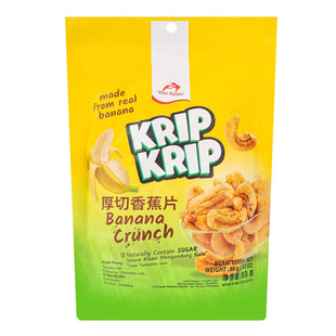 Imported from Indonesia, Red and White Rabbit Thick-Cut Banana Chips Are Delicious, Sweet and Crispy, Crunchy Snacks to Satisfy Cravings 80g