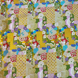 75cm Japanese Flower Brocade Chinese Style Dress Tang Dress Cheongsam Bridal Dress Satin Fabric Factory