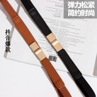 Ao Stretch Waist Simple Belt All-match Decorative Sweater Dress Waist Elastic Thin Waist Seal Women's Belt