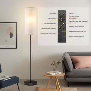Amazon Cross-border Modern Simple LED Floor Lamp Lengthen Hotel Home Decoration Remote Control Color Changing Floor Lamp