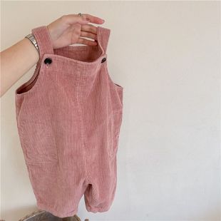 New Spring and Autumn New Baby's Straps All-match Retro Girls' Trousers Summer Children's Korean Style Trousers