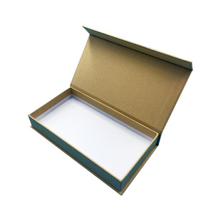 In stock book box empty box packing box Kraft paper magnetic box Black gift box neutral square flip box wholesale