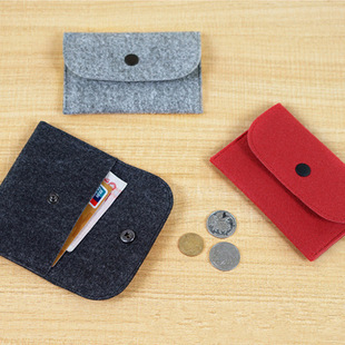 Mini felt bag coin purse card bag gift fashion simple business card bag support custom printed logo
