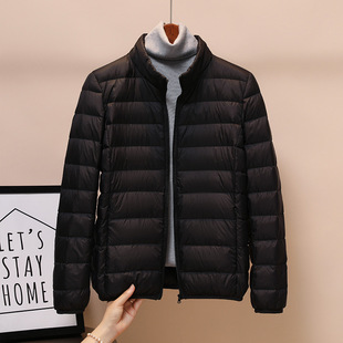 Women's 2022 Autumn and Winter New 90 Duck Velvet Lightweight Down Jacket with Collar and Hood Wear Thin Large Size Short Jacket