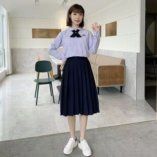 Thai School Uniform Thai JK Shirt Uniform Class Uniform Senior high school Junior High School Student suit Women's Short-sleeved Class Uniform for Summer