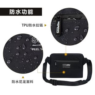 Simple Fashion Crossbody Bag Waterproof Zipper Shoulder Bag Outdoor Sports Bag Student Commuter Messenger Bag Horizontal New Style