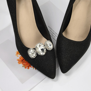 Cross-border toe decoration detachable rhinestone shoe flower shoe buckle upper wedding shoes high heels accessories metal decorative buckle