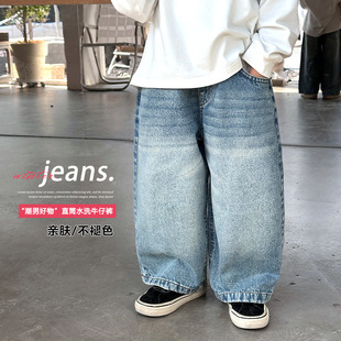 Children's spring pants boys straight jeans spring and autumn 2025 new little boy loose pants wholesale