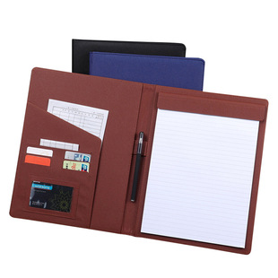 A4 business manager clip leather talk single sales folder contract signing pad magnetic hotel ordering office