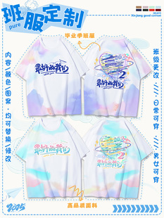 Graduation class clothes custom t-shirt primary school students junior high school students sports cultural shirt kindergarten children's parent-child clothing