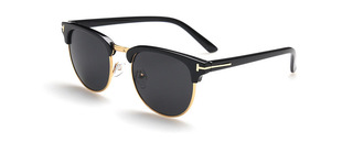 2015 domestic best selling star fashion half-frame men's and women's sunglasses flat mirror manufacturers direct 8015