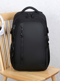 Backpack men's large capacity commuter travel backpack College student schoolbag multi-functional business computer backpack printed logo