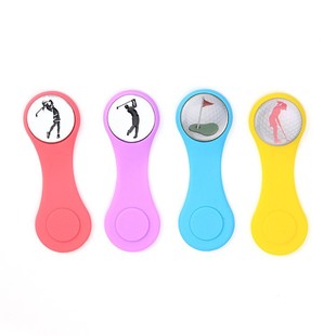 Silicone Golf Hat Clip Marker Golf magnetic Silicone cap Clip ball mark spot