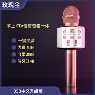 Микрофон KTV песня Мобильный телефон караоке беспроводной Bluetooth громкоговоритель Телевизор мобильный телефон пение национальное караоке артефакт 858