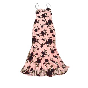 Pure Spice Girl High-grade Sexy Backless Romantic Floral Rose Strap Sling dress Women Summer